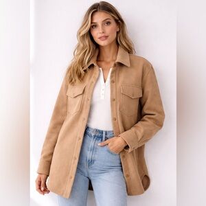 Abercrombie & Finch Camel Shirt Jacket (Shacket) – Size XS